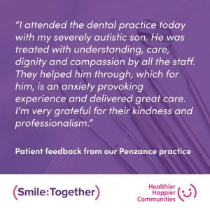 patient feedback for our Penzance practice